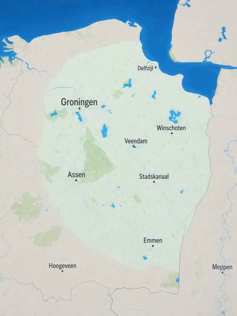 Werkgebied van Geert Repareert in Groningen en Drenthe